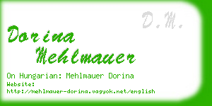 dorina mehlmauer business card